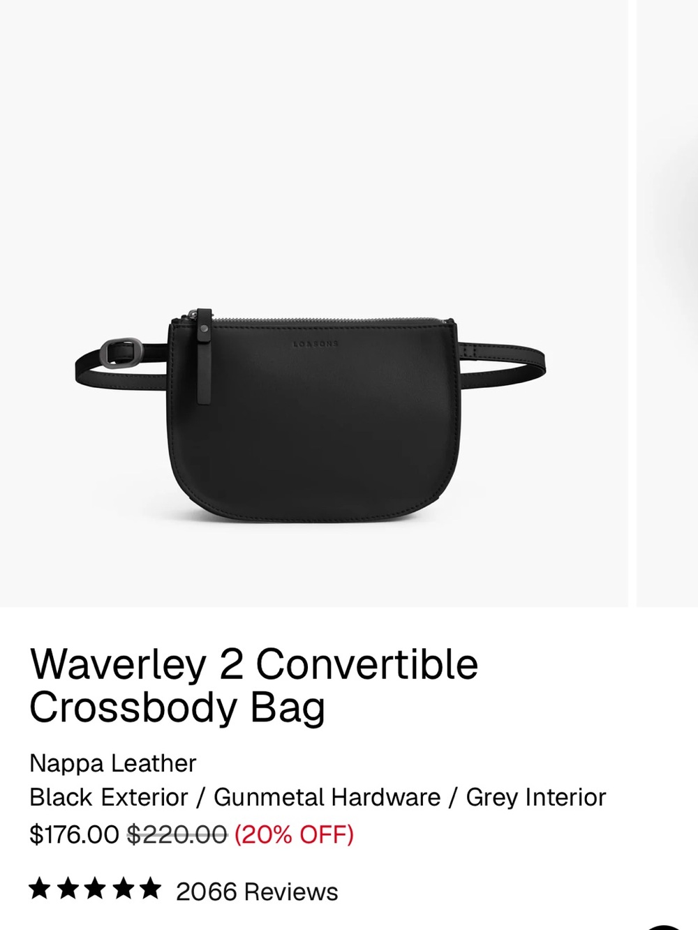 Waverley 2 Convertible Crossbody Bag — Black
